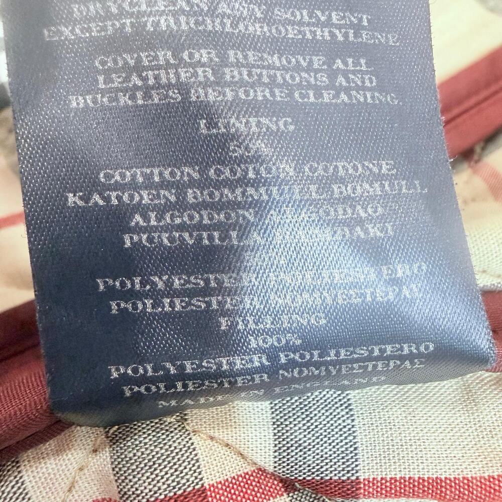Burberry London quilted jacket diamond Nova check crimson made in England wmns M - Picture 6 of 16